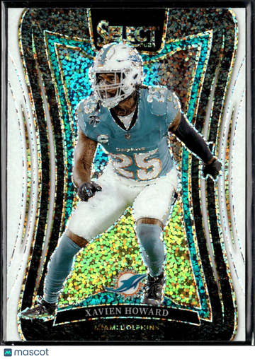 Xavien Howard 2025 Panini Select Football Suite Level White Sparkle Miami Dolphins