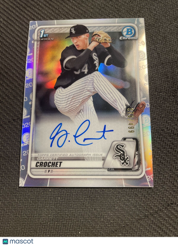 Garrett Gancio 2020 Bowman Chrome Schizzi 1st Rifrattore Auto RC #/499 White Sox