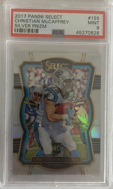 2017 Panini Select Christian McCaffrey Silver Prizm PSA 9 #155