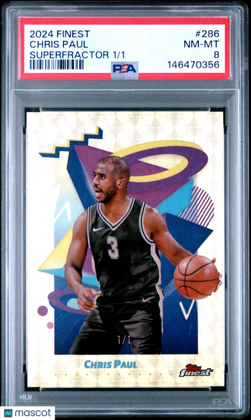2024 Topps Finest Chris Paul #286 Superfractor /1 PSA 8