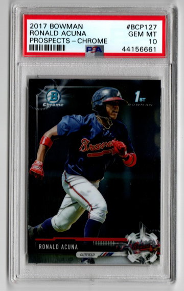 2017 Bowman Chrome Prospects Ronald Acuna PSA 10
