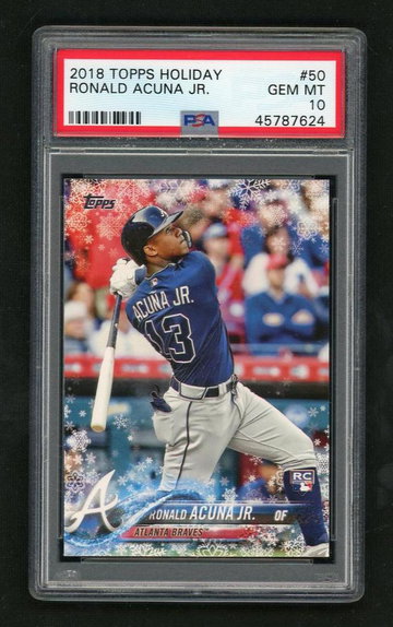2018 Topps Holiday Ronald Acuna Jr #HMW50 PSA 10
