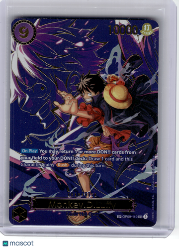Carrying On His Will Monkey.D.Luffy Foil Secret Rare (Special Rare) #OP09-119