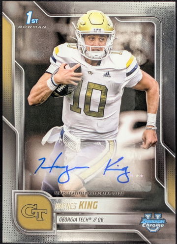 2025 Bowman Chrome University Chrome Prospect Autographs #BCA-HK Haynes King AU