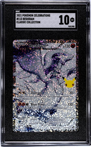 2021 Pokemon Celebrations #113 Reshiram Classic Collection SGC 10