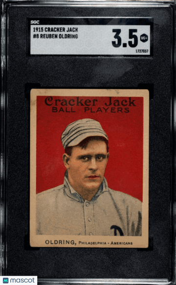 1915 Cracker Jack Reuben Oldring #8 SGC 3.5