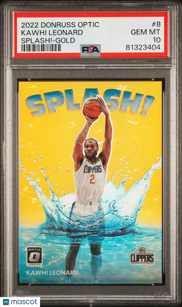 2022 Panini Donruss Optic Splash! Kawhi Leonard #8 Gold PSA 10