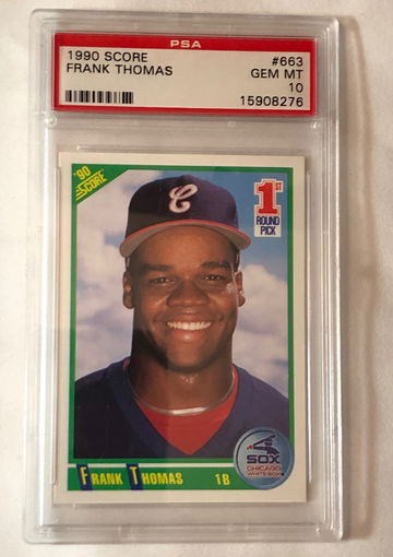 1990 SCORE #663 FRANK THOMAS , GMT-10