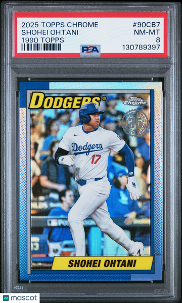 2025 Topps Chrome 1990 Topps Shohei Ohtani #90CB-7 PSA 8