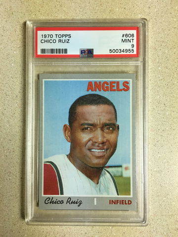 1970 Topps #606 Chico Ruiz PSA 9 MINT ANGELS 