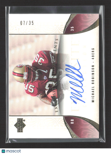 2006 Upper Deck Exquisite Collection Exquisite Endorsements Michael Robinson #EE-MR /35
