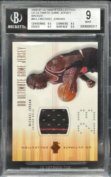 Michael Jordan 2000-01 Ultimate Collection Game Used Jersey Bronze BGS 9 w/ three 9.5 subs!!