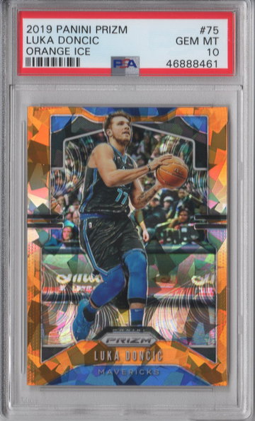 2019 Prizm Luka Doncic Orange Ice PSA 10