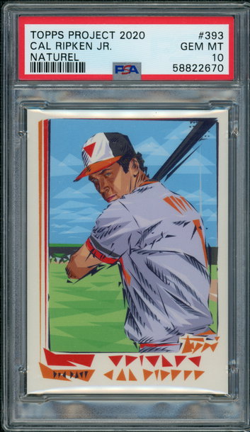 CAL RIPKEN Jr  - 2020 Topps Project 2020 ( Naturel ) # 393  -  PSA 10