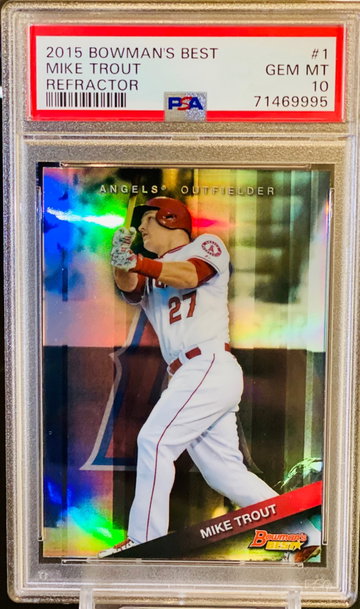 2015 Mike Trout Refractor PSA 10 Bowman Best 