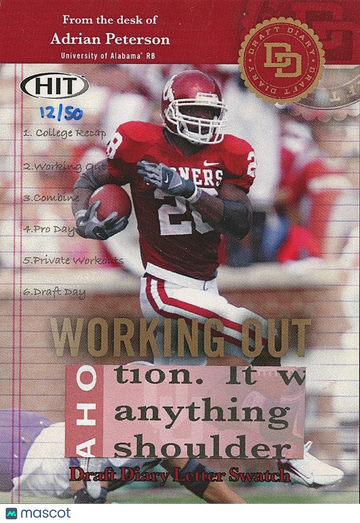 2007 SAGE Hit Adrian Peterson Rookie