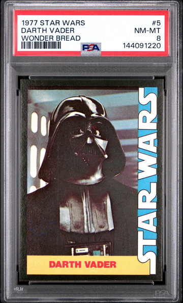 1977 Star Wars Wonder Bread Darth Vader #5 PSA 8
