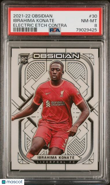 2021 Panini Obsidian Ibrahima Konate #30 Electric Etch Contra PSA 9