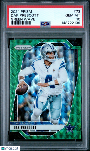 2024 Panini Prizm Dak Prescott #73 Green Wave PSA 10