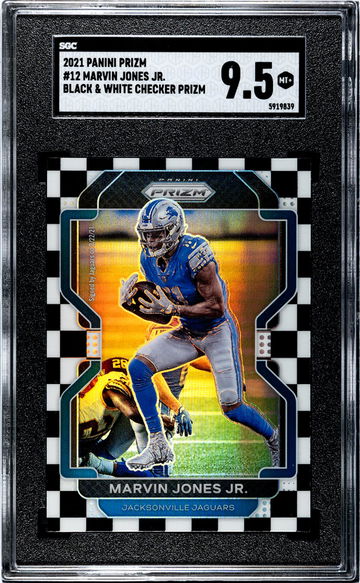 2021 Panini Prizm Black & White Checker Marvin Jones Jr. #12 SGC 9.5