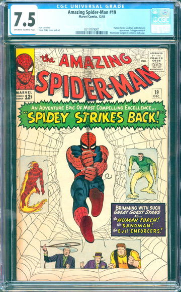 Amazing Spider-Man #19 (1964) CGC 7.5 -- O/w to white; 1st Mac Gargan cameo