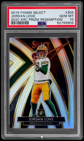 2019 Panini Select Jordan Love 2020 Xrc Prizm Redemption PSA 10