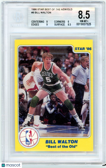 1986 Star Best of the New/Old Bill Walton #8 BGS 8.5