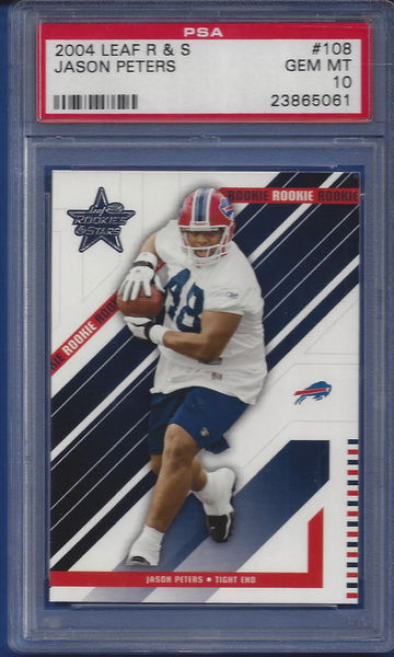 2004 Leaf Rookies & Stars Jason Peters #108 PSA 10 (BillsGridironGreats)
