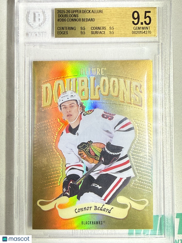 2025 Upper Deck Allure Doubloons Connor Bedard #DB6 Low Pop BGS 9.5