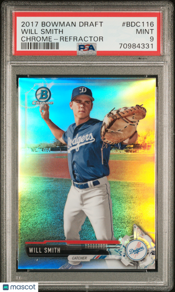 2017 Bowman Draft Will Smith #BDC116 Chrome Refractor PSA 9