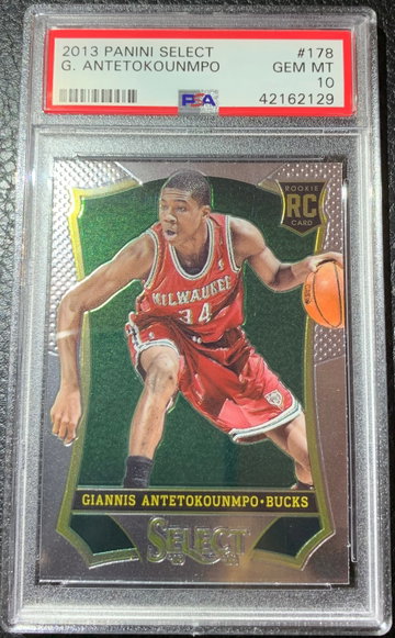 2013 Panini Select Giannis Antetokounmpo ROOKIE #178 PSA 10