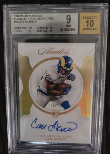2020 Panini Flawless Cam Akers Rookie Signatures /25 BGS 9/10