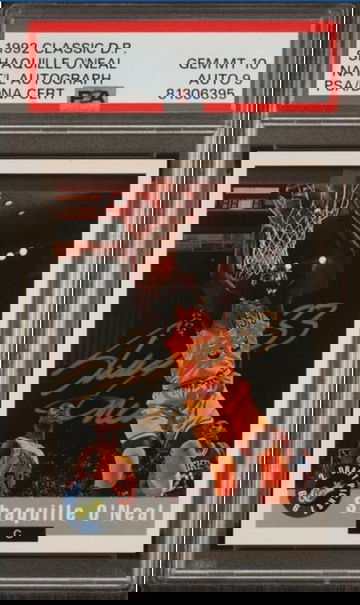 SHAQUILLE SHAQ O'NEAL 1992 CLASSIC ROOKIE AUTO NATIONAL SP GOLD INK AUTO PSA 10