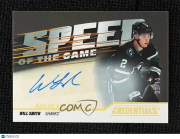 2024-25 Upper Deck Credentials - Speed of the Game Rookies - Gold Will Smith #SGR-WS Gold Auto Achievement 03/15 Rookie