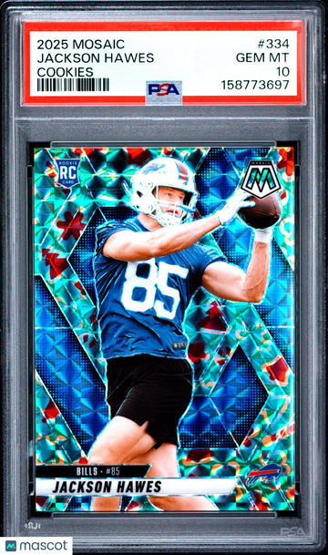 2025 Mosaic Jackson Hawes Rookie Cookies PSA 10
