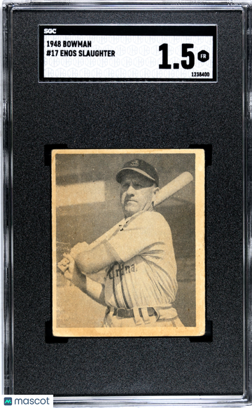 1948 Bowman Enos Slaughter #17 SGC 1.5