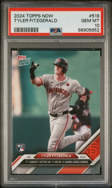 2024 TOPPS TYLER FITZGERALD NOW #519 PSA 10