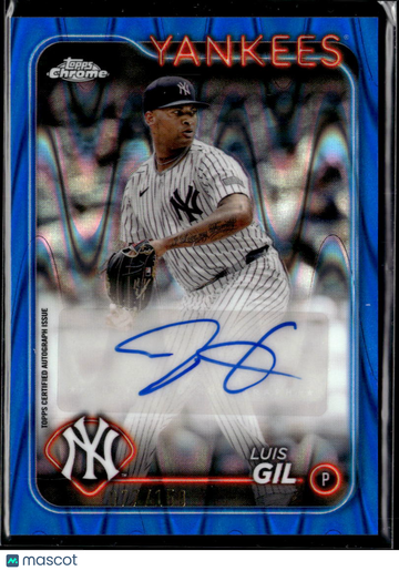 2024 Topps Chrome Luis Gil #AC-LG Blue RayWave