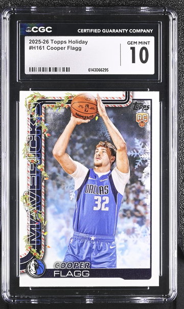 2025 Topps #H161 Cooper Flagg Holiday CGC 10