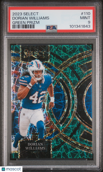 2023 Select Dorian Williams Rookie Green /5 PSA 9