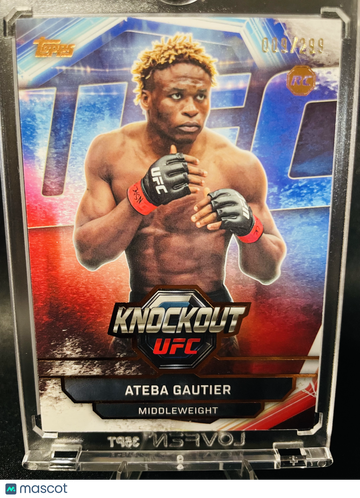 2026 Topps Knockout UFC Ateba Gautier #96 Blue /299 RC