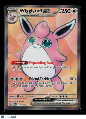 2023 Scarlet & Violet 151 Wigglytuff EX Holo Secret Rare UR FA #187/165