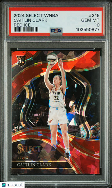 2024 Panini Select WNBA Caitlin Clark #218 Red Ice PSA 10