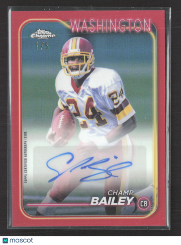 2024 Topps Chrome Champ Bailey #CLA-CB Red Refractor /5