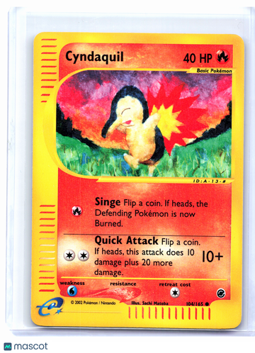 Expedition Base Set Cyndaquil Reverse Holo Common [Moderately Played] #104/165