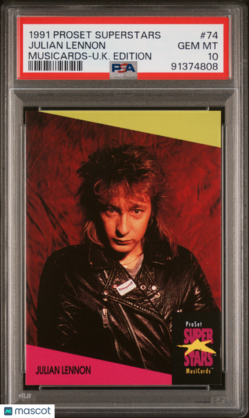 1991 Proset Superstars Musicards-U.K. Edition Julian Lennon #74 PSA 10