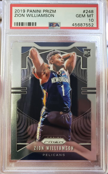 2019-20 Prizm Zion Williamson PSA 10