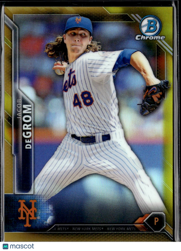 Jacob deGrom 2016 Bowman Chrome Gold Refractor New York Mets