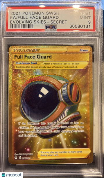 Sword & Shield Evolving Skies Full Face Guard PSA 9 #231/203