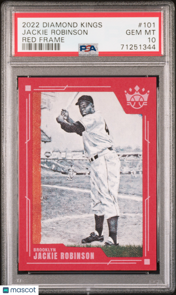 2022 Panini Diamond Kings Jackie Robinson #101 Red Frame PSA 10